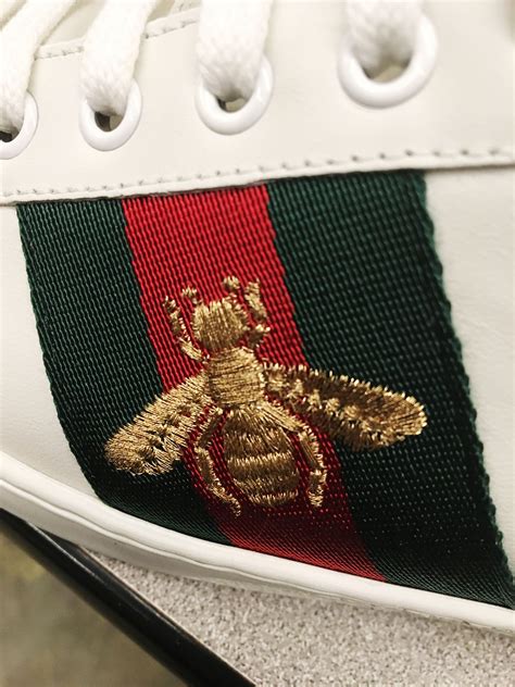 gucci red and green shoes|Gucci ace bee sneaker.